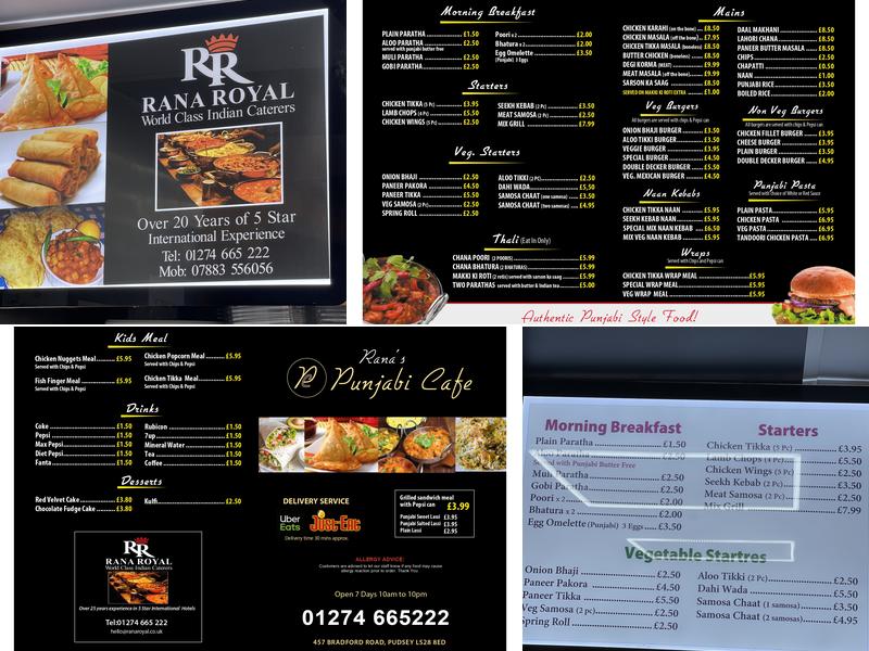 Punjabi Cafe Menu
