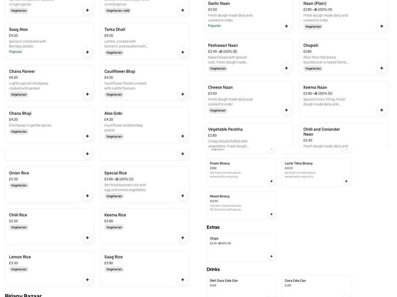 Monsoon Indian Takeaway Menu