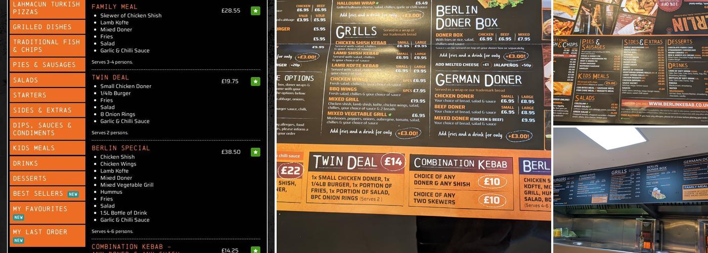Berlin Kebab (Purley) Menu