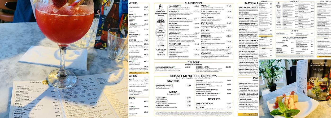 Wallington Pizzeria Menu
