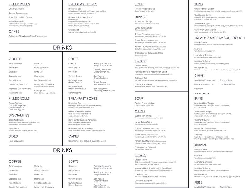 Outboard by Scotts Menu