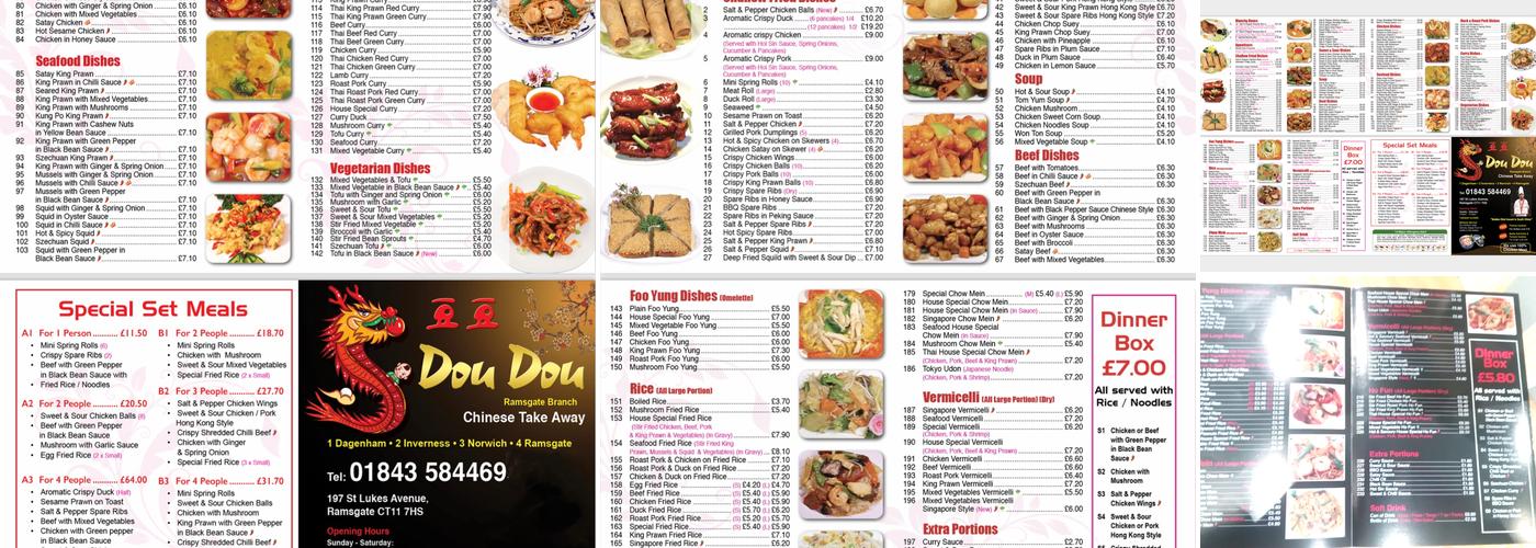 DouDou Chinese takeaway Menu