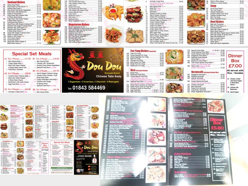 DouDou Chinese takeaway Menu