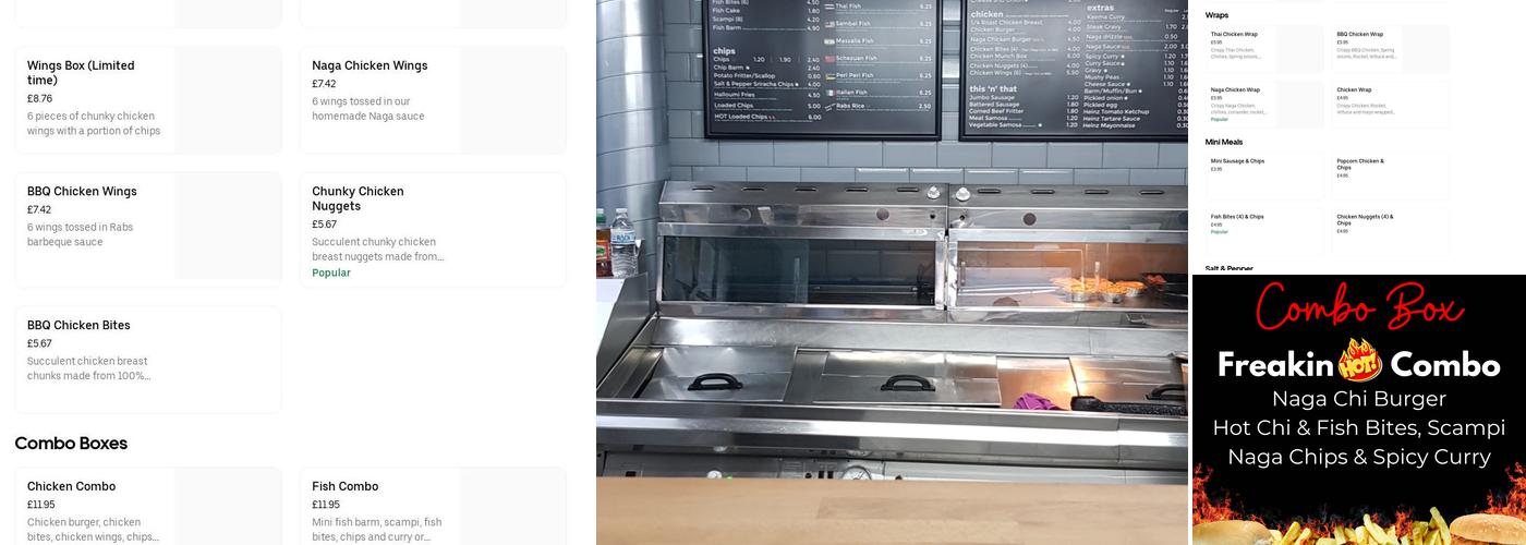 Rabs Fish & Chips Menu