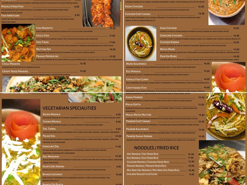 Chilis Indian Restaurant Menu