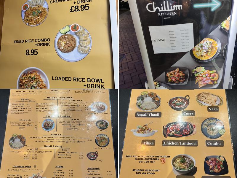 Chillim Kitchen Menu