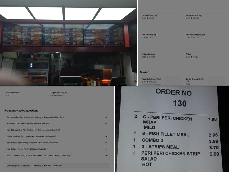 Peri Peri Chicken Hut Menu