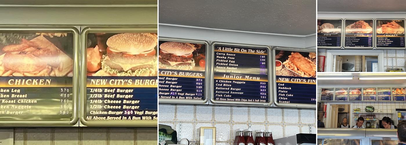 New City Fish Bar Menu