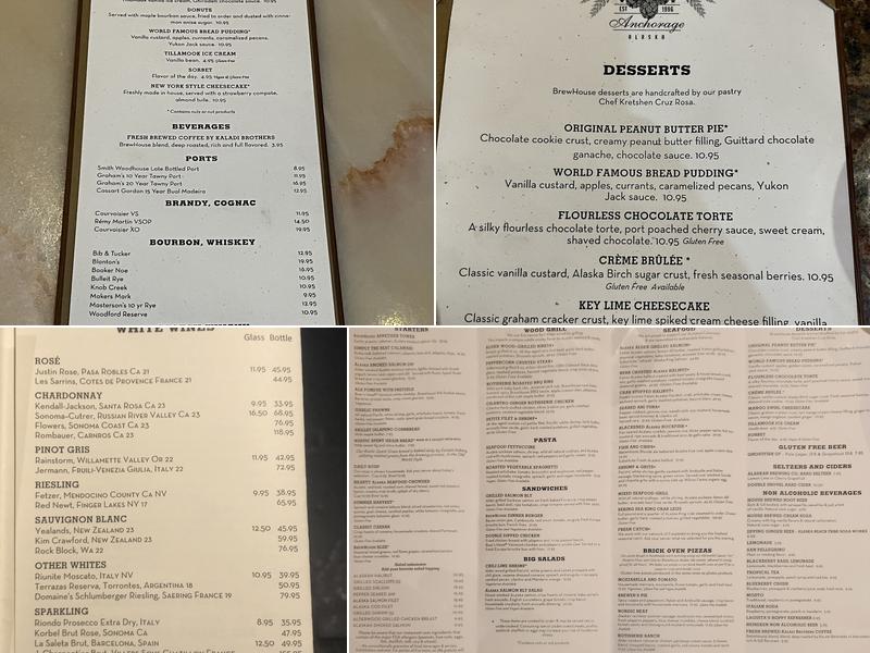 Glacier Brewhouse Menu