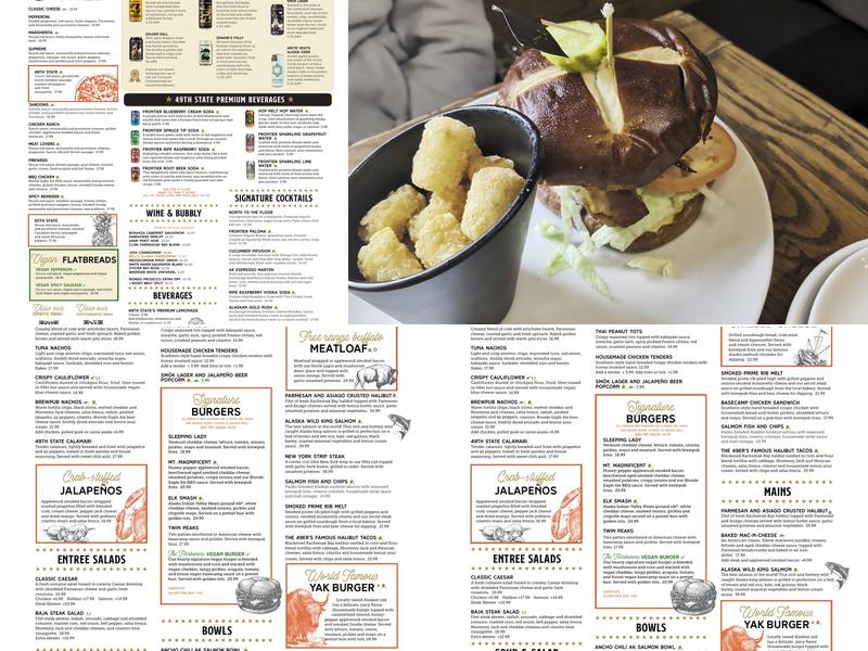 49th State Brewing - Anchorage Menu