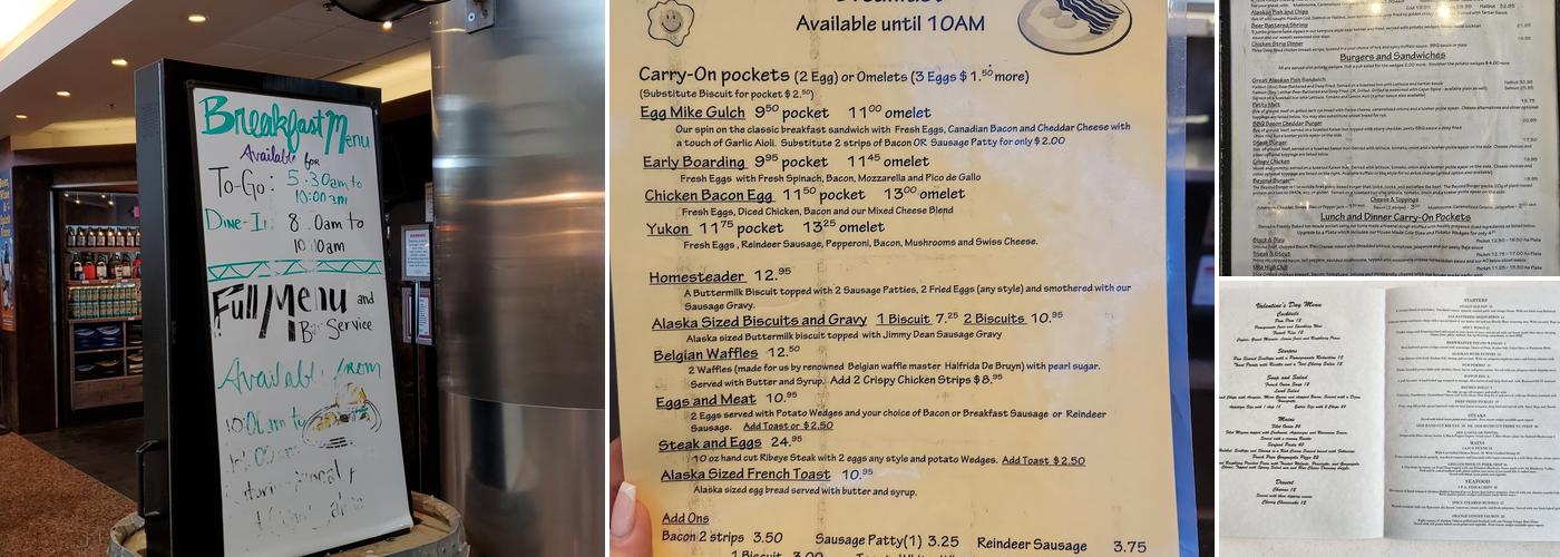 Silver Gulch Brewing & Bottling Co. Menu