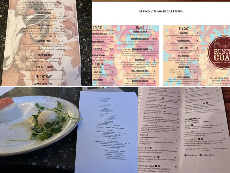 Rustic Goat Menu