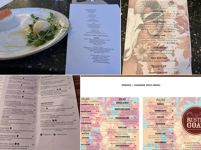 Rustic Goat Menu