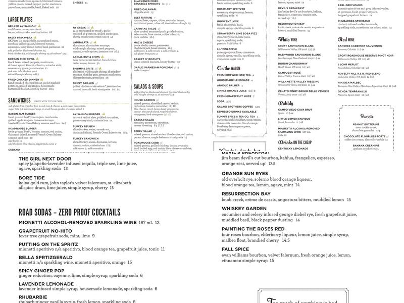 Spenard Roadhouse Menu