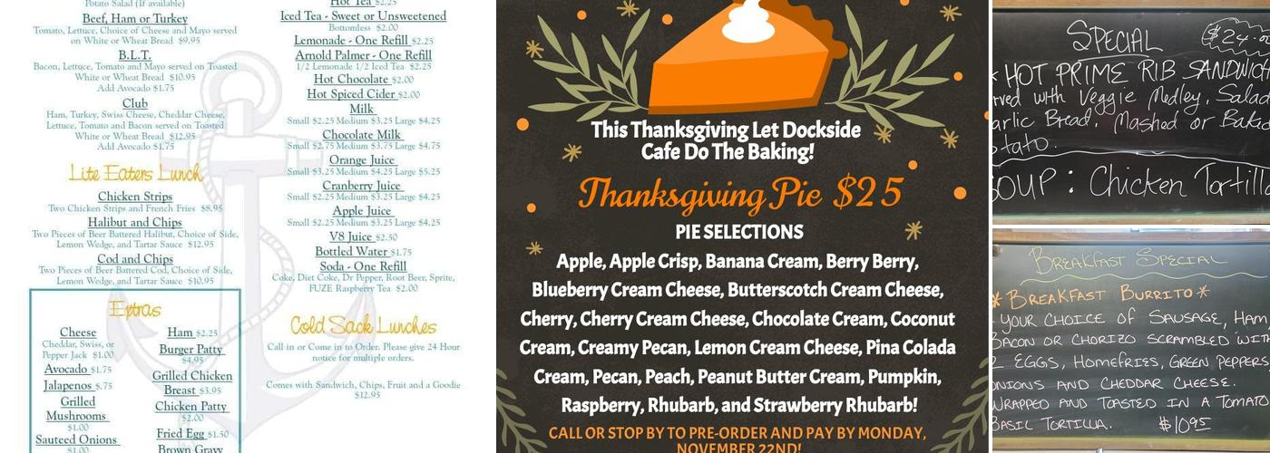 Dockside Cafe Menu