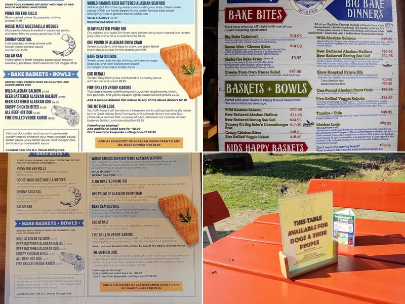 Alaska Salmon Bake Menu