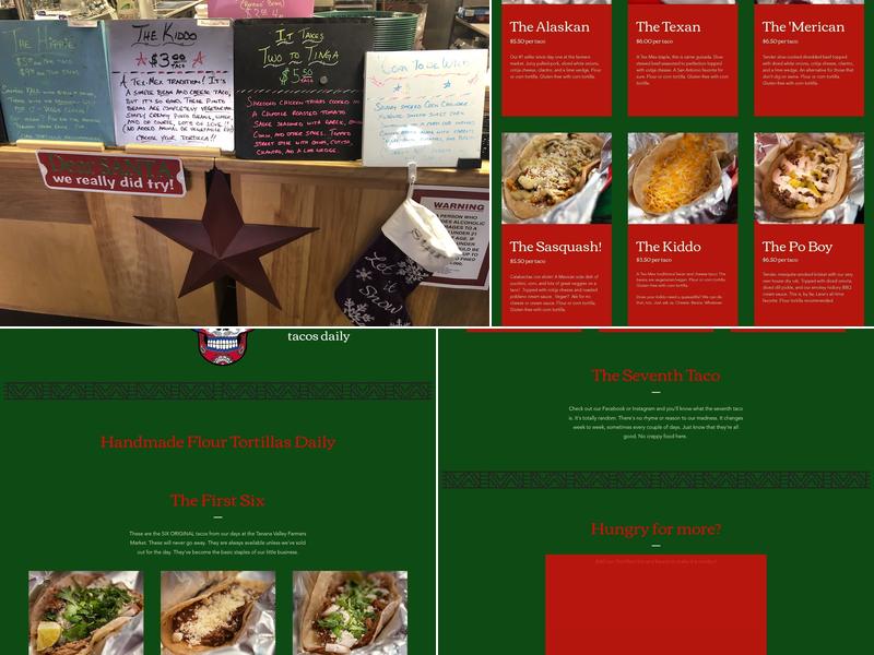 Lane's Quickie Tacos Menu