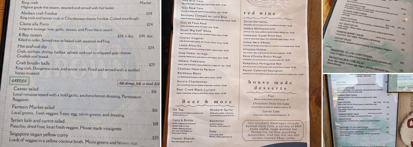 Fresh Catch Cafe Menu