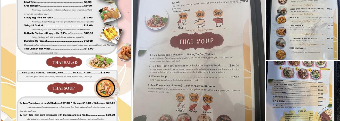 Pho And Thai Restaurant Menu