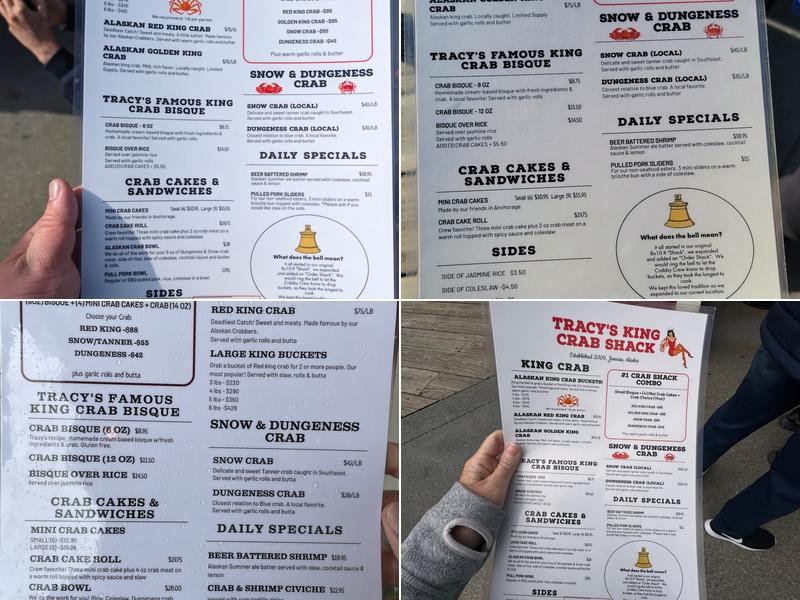 Tracy’s King Crab Shack Menu