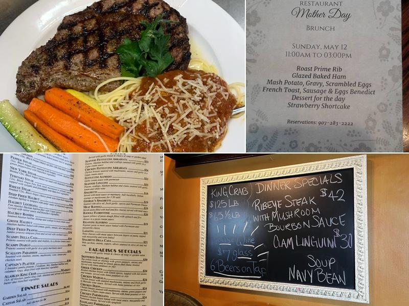 Paradiso's Restaurant Menu