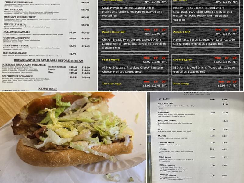Jersey Subs - Kenai Menu