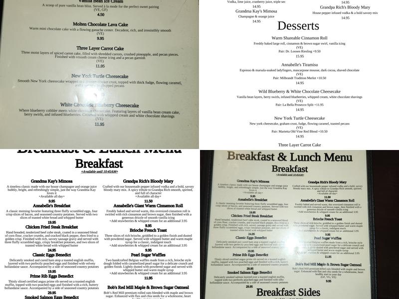 Annabelle's Famous Keg and Chowder House Menu