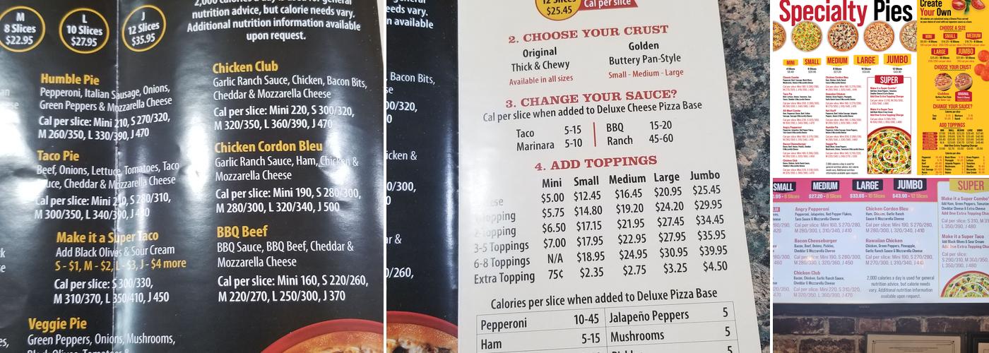 Godfather's Pizza Menu