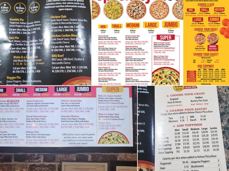 Godfather's Pizza Menu