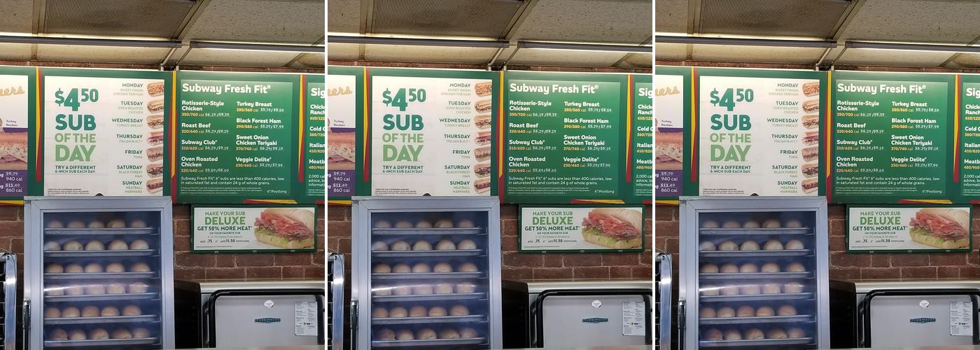 Subway Menu