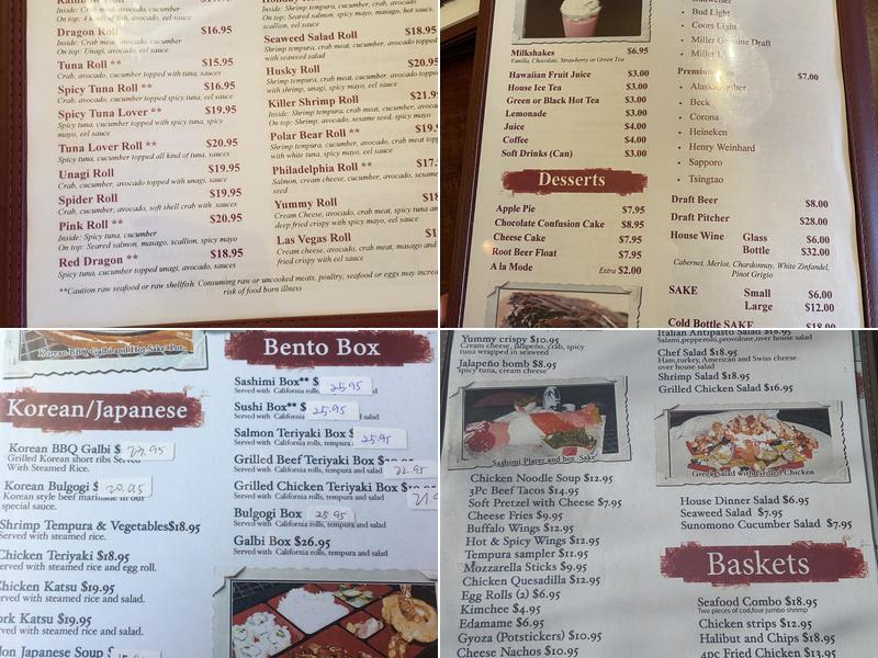 Bering Sea Bar & Grill Menu