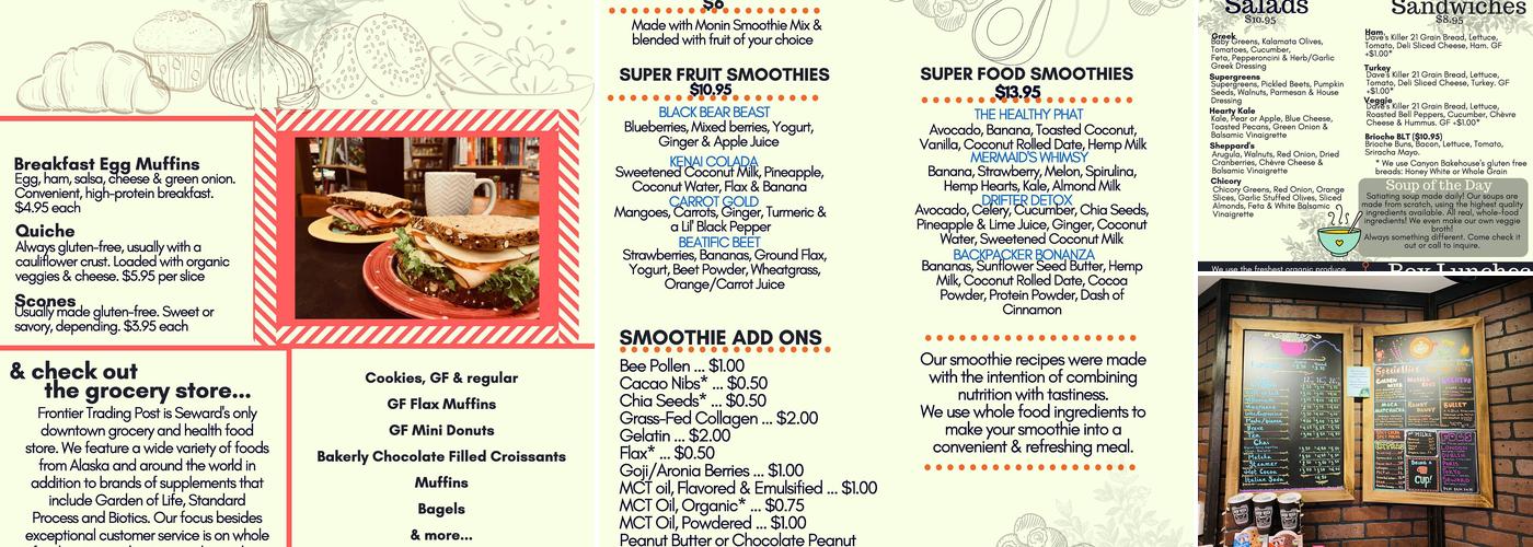 Frontier Trading Post Menu