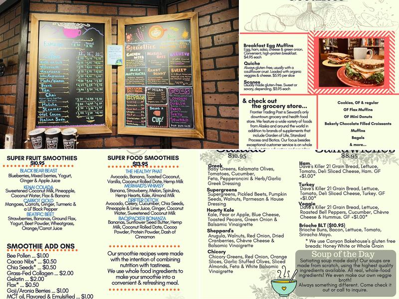 Frontier Trading Post Menu