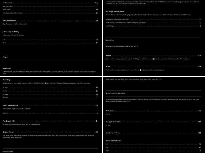 Bayview Restaurant Menu