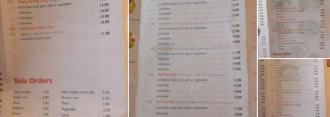 Pho' Vietnam #3 Menu