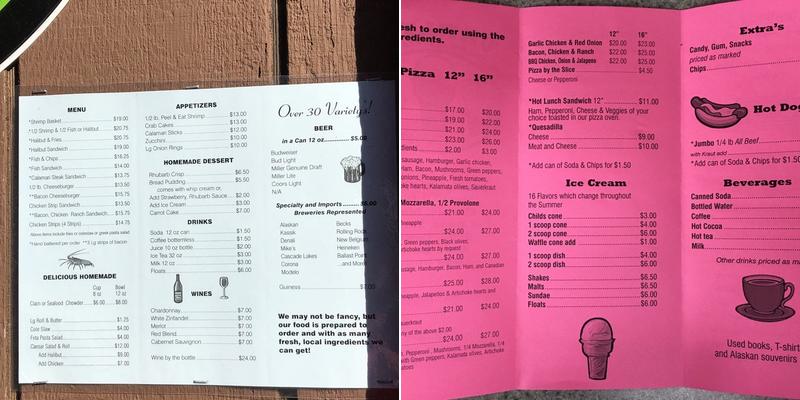 Whittier Ice Cream and Pizza Menu