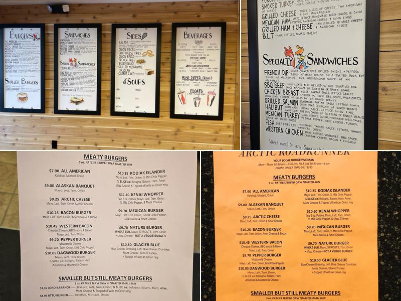 Arctic Roadrunner Menu