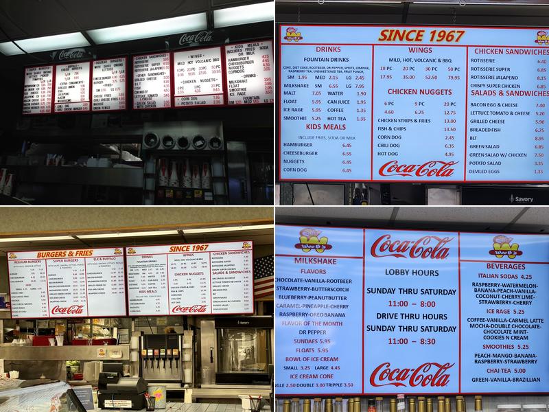 Wee B's Menu