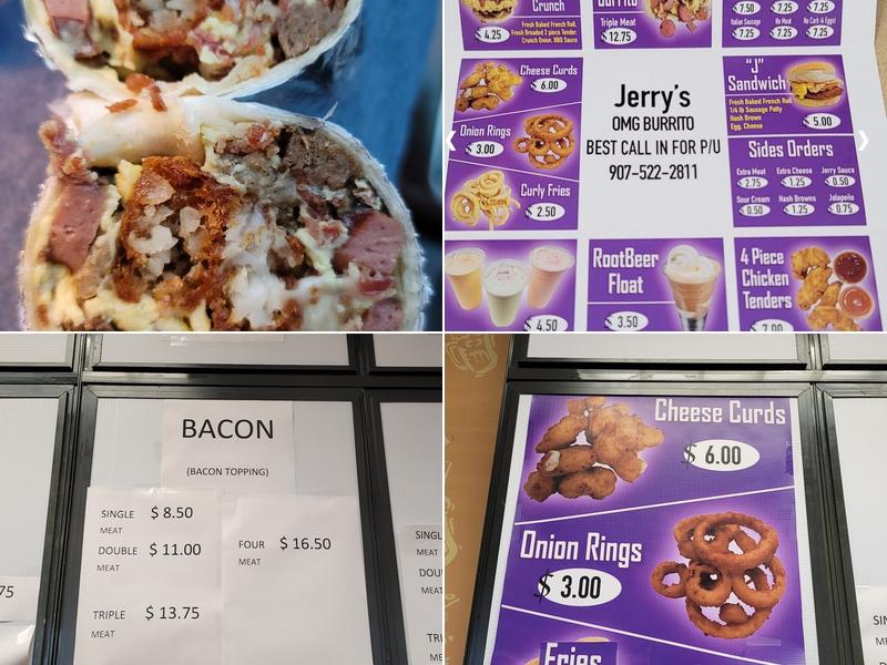 Jerry's OMG Burritos Menu