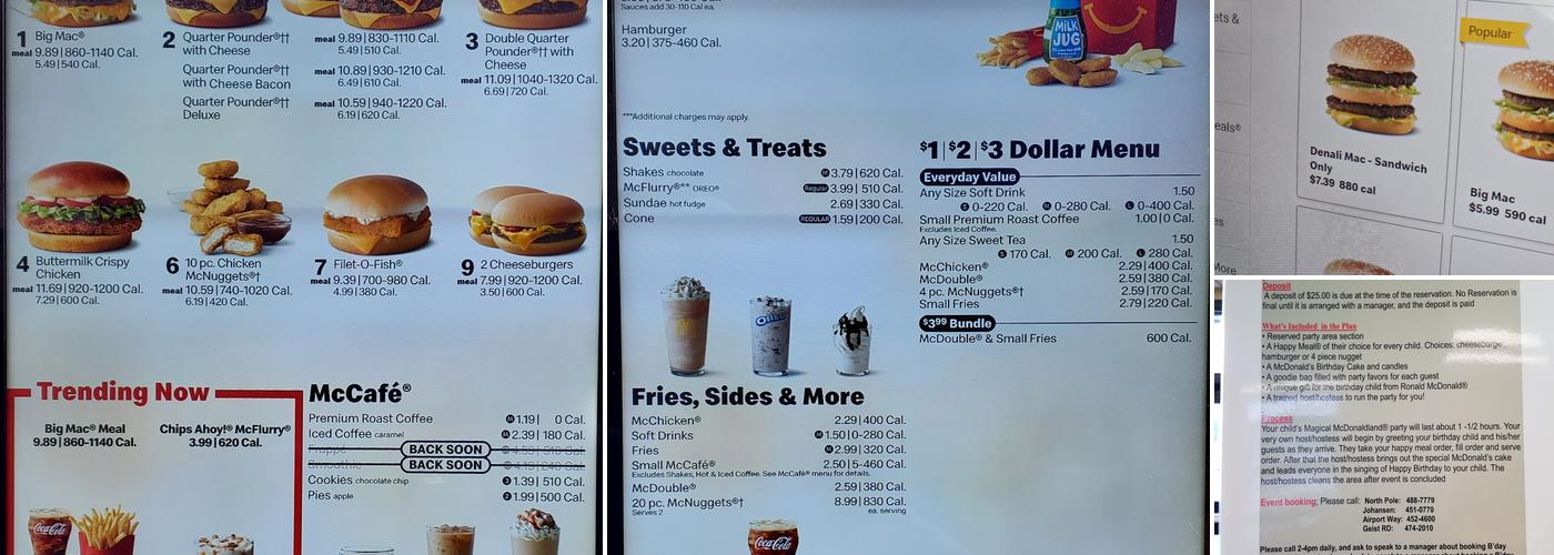 McDonald's Menu