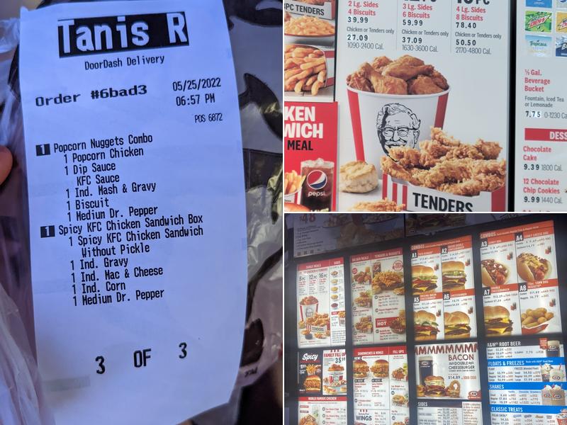 KFC Menu