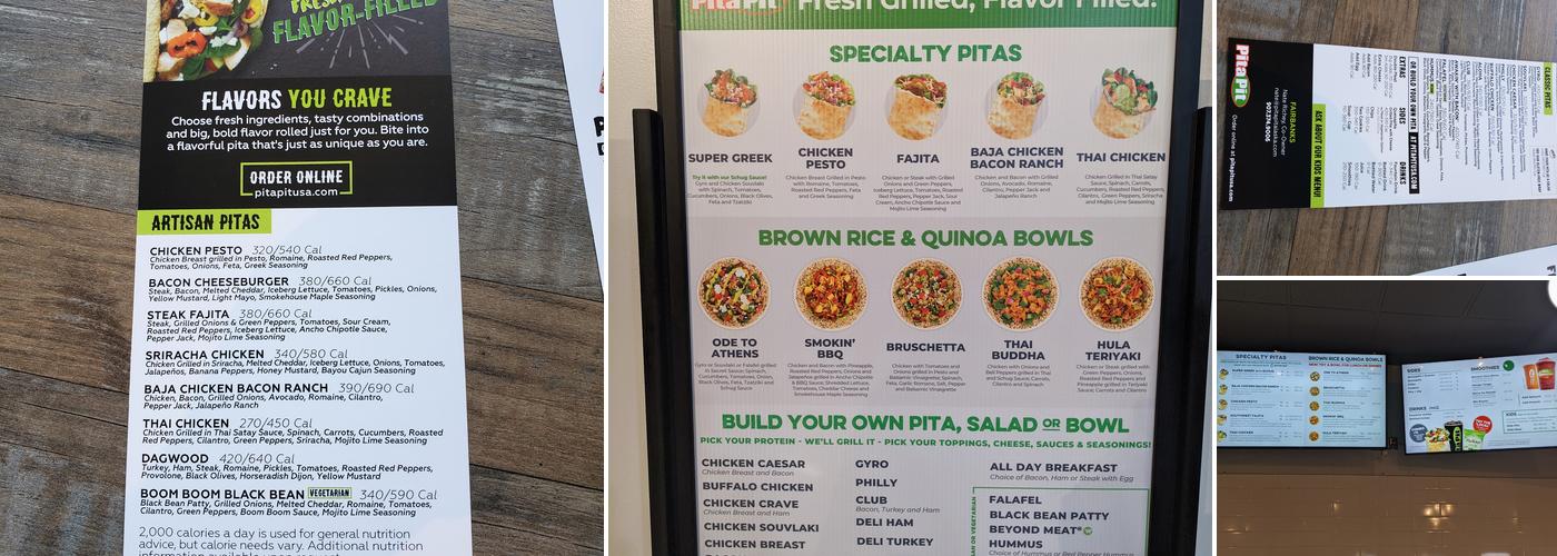 Pita Pit (For Sale) Menu