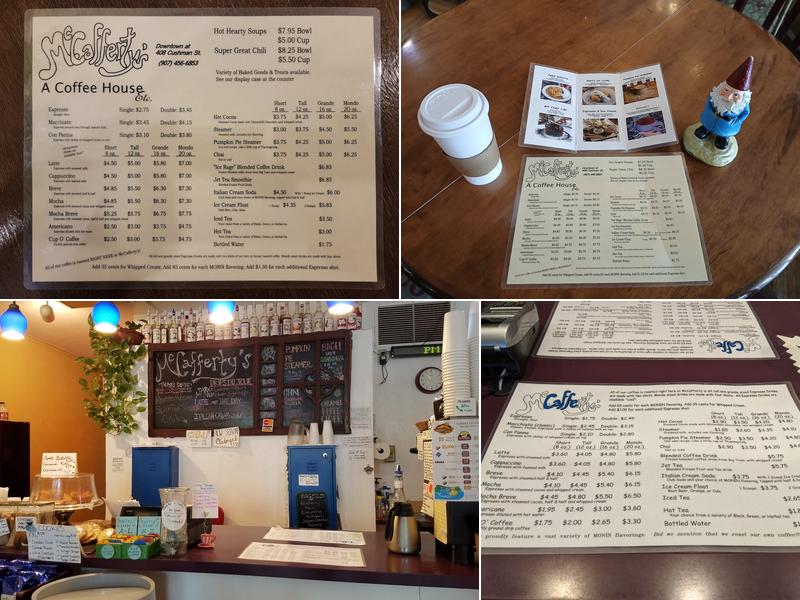 McCafferty's, A Coffee House, Etc. Menu