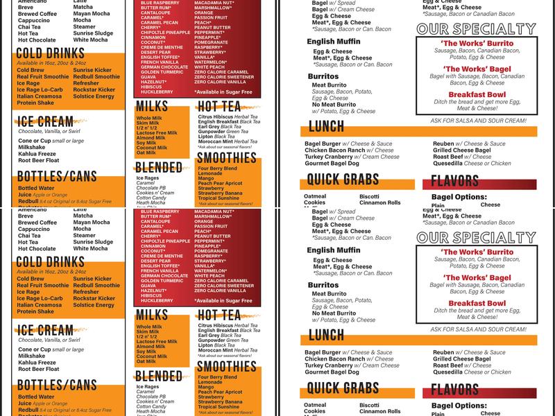 Sunrise Bagel & Espresso Menu