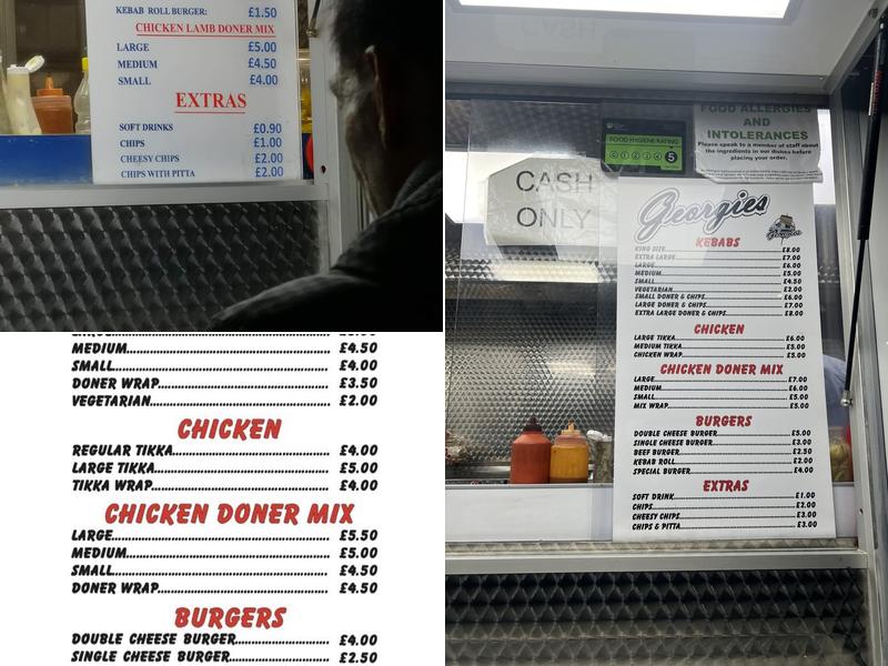 George's Kebab Van Menu