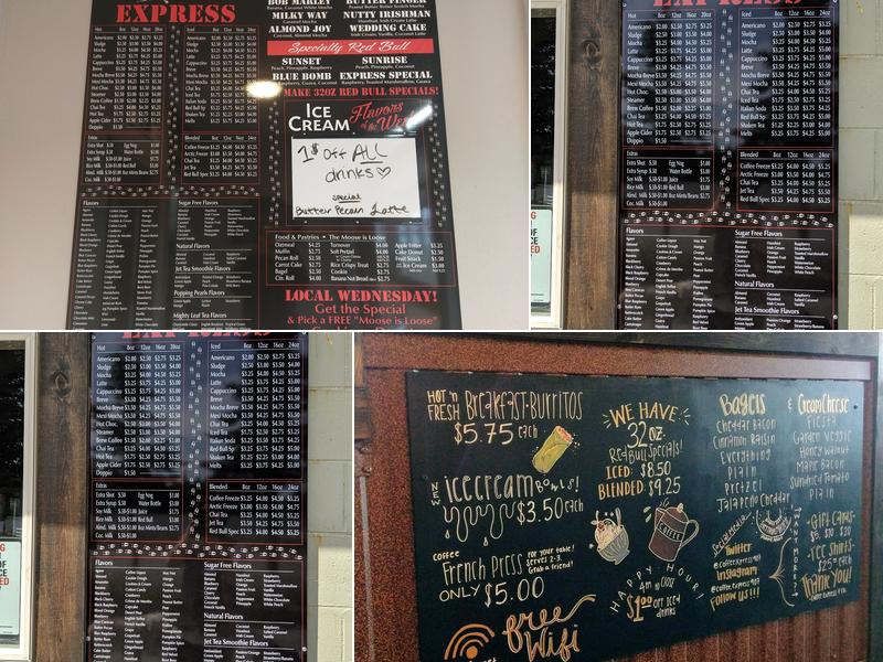 Coffee Express Lounge Menu