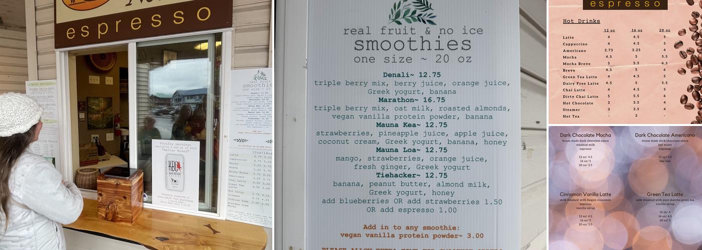 Nature's Nectars Menu