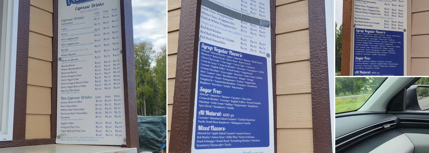 Jana's Jumpin' Java Menu