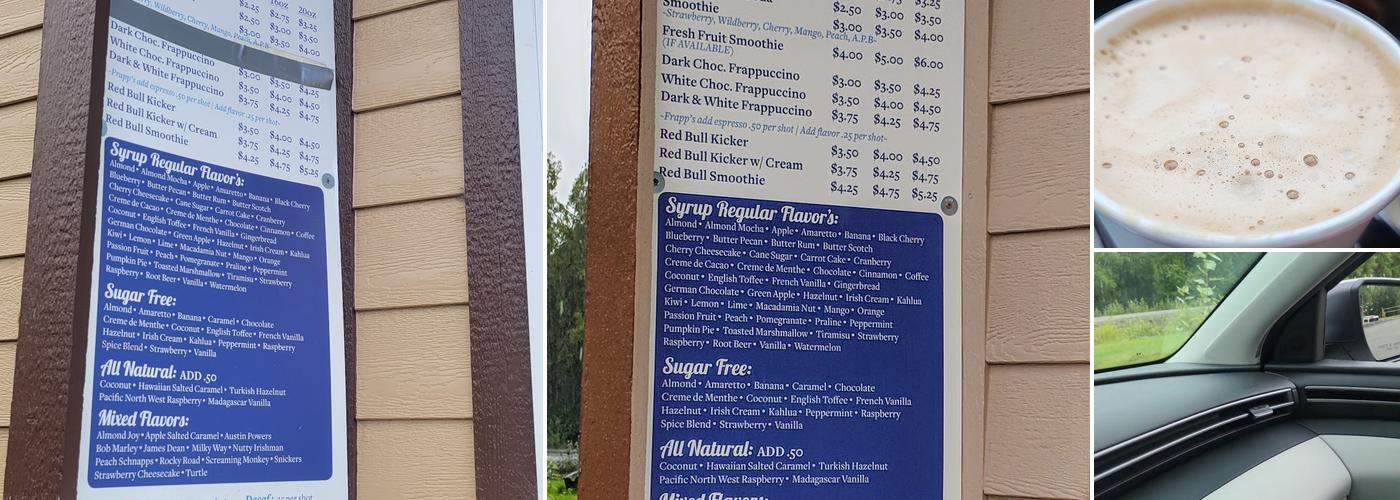 Jana's Jumpin' Java Menu