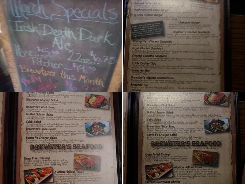 Brewster's Northgate Menu